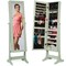 Best Choice Products Jewelry Armoire Cabinet, Full Length Mirror w/ Velvet Storage Interior, Lock